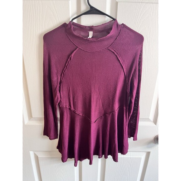 Intimately Free People Women's Long Sleeve Top Size Small Sheer Romantic Sexy - Picture 1 of 8